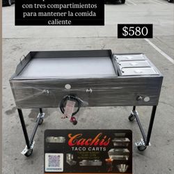 Catering Cart/ Farmers Market Grill/ Taco Cart/ Plancha I Para Manter Comida Caliente