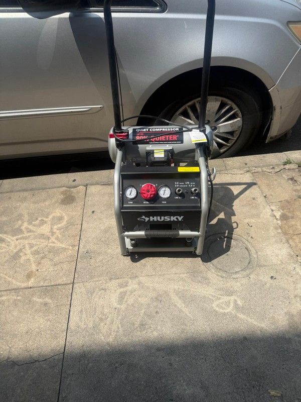 4.5 Gal. 175 PSI Portable Electric Oil-Free Quiet Twin Stack Jobsite Air Compressor w/Rubber Wheels and 2-Quick Couplers
1.5k