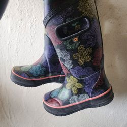 Bogs Kids Rain Boots Floral Print