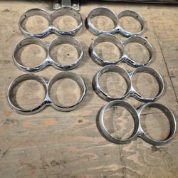 1964 Ford Thunderbird Front Chrome Headlamp Headlight Door Bezels
