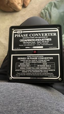 Phase converter 220 single to 3 phase