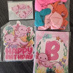 Axolotl birthday theme $7