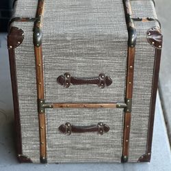 Nightstand Bedside Table Trunk Style