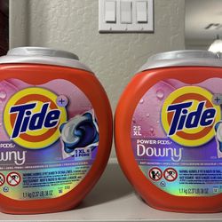 TIDE POWER- PODS + DOWNY 25 COUNT $11.00 EACH 