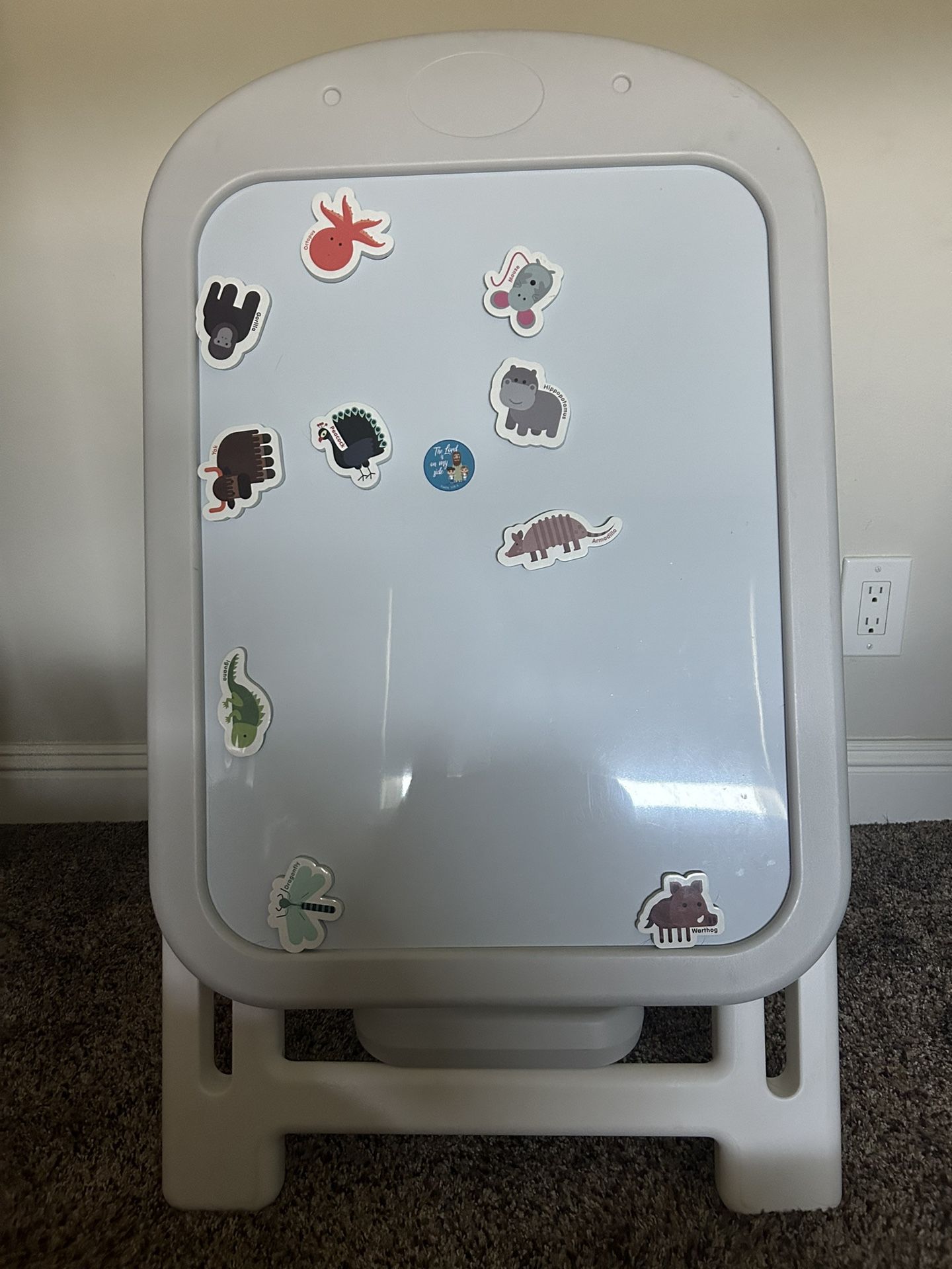 White Erase Board Magnetic Adjustable Height