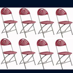 pack of 8 red folding chair
