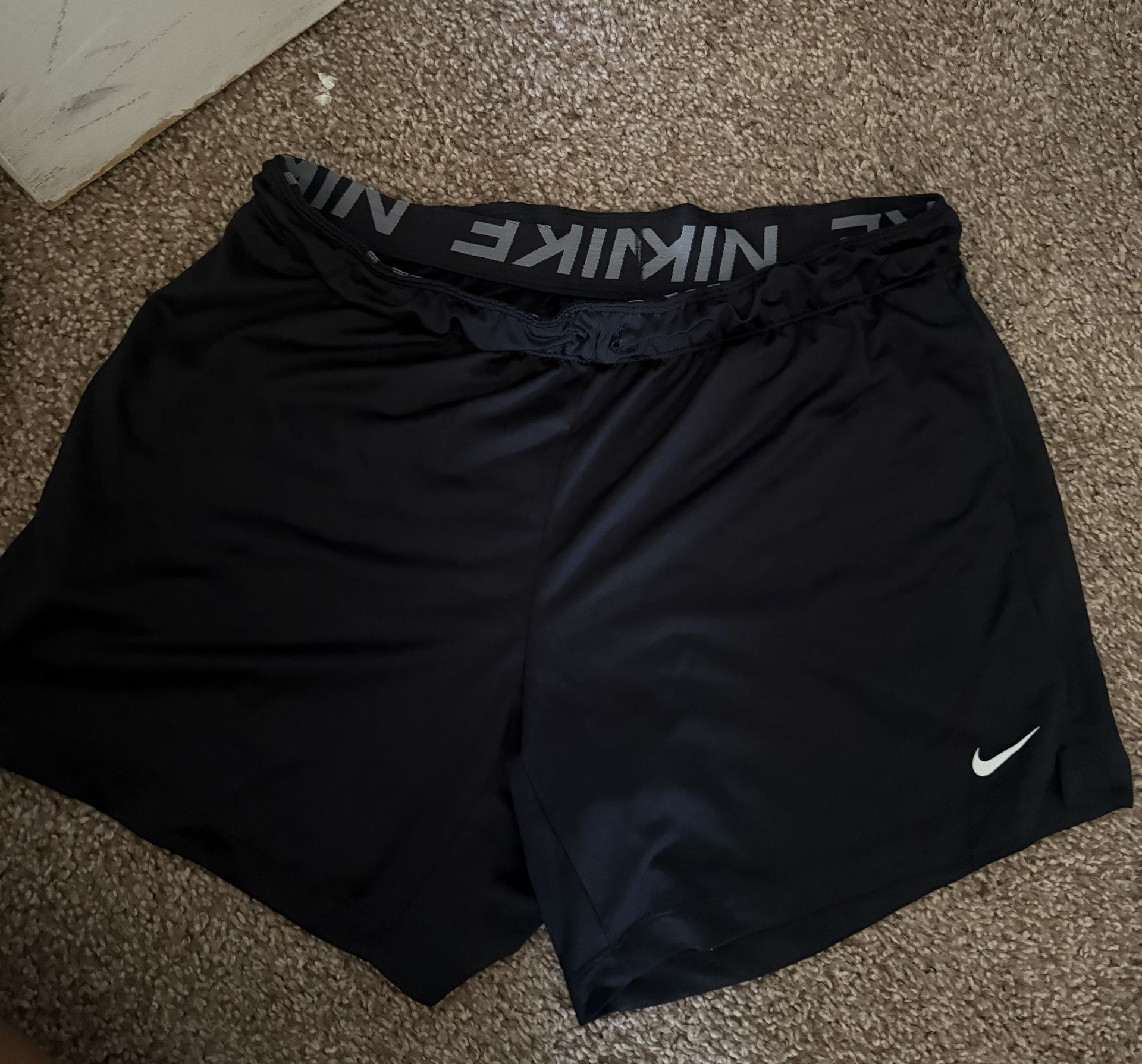 Black Nike active shorts