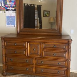 Large Dresser With Mirror. Tommy Bahama Style.