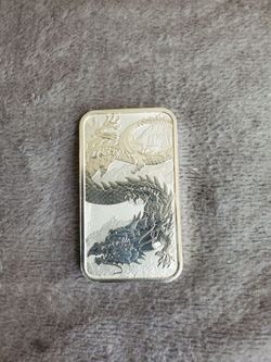 Perth mint 1 oz silver dragon bar