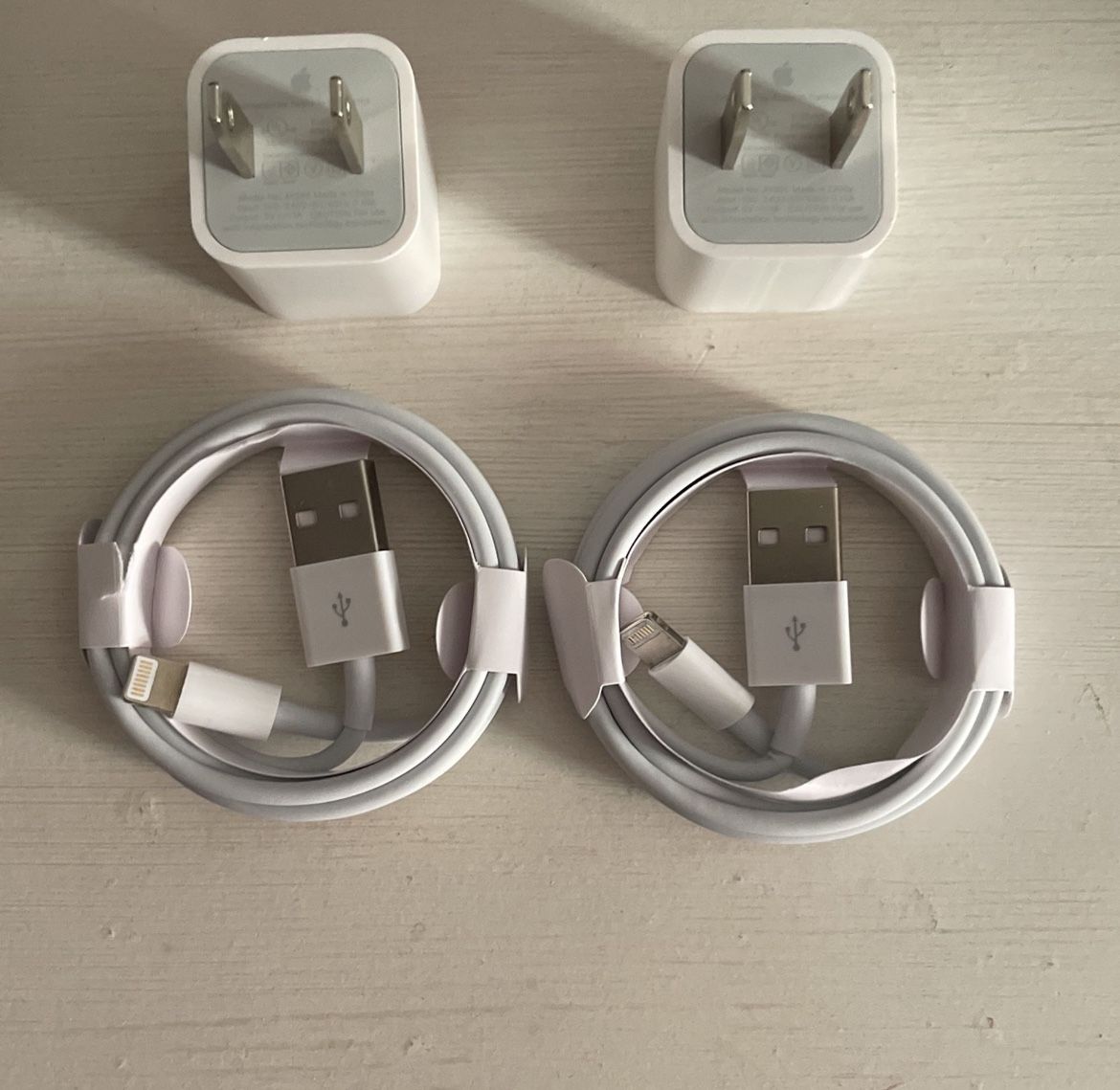 2x Apple iPhone Lightning Cable Wall Charger