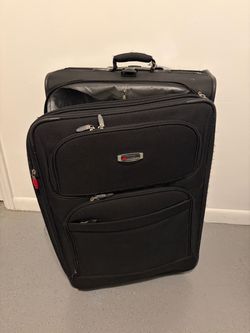 Black Softside Rolling Suitcase - Checked Luggage