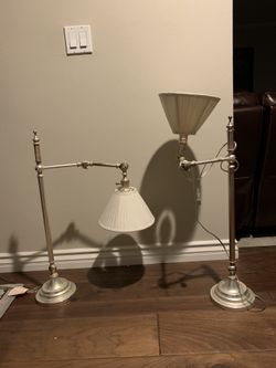ANTIQUE ADJUSTABLE MATCHING LAMPS