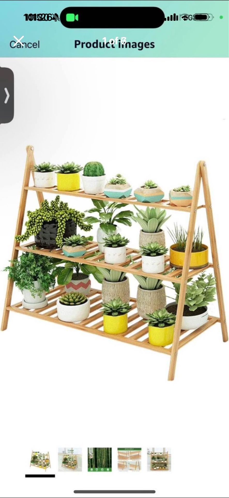 Bamboo Plant Stand Indoor Plant Shelf for Multiple Plants 3 Tiers Flower Holders for Patio Garden