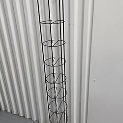 Black Metal CD/DVD Tower with Wood Base