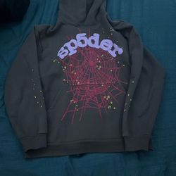 Spider hoodie, Size small, Brown