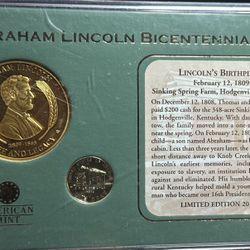 Coins 1809  Abraham Lincoln Bicentennial Set
