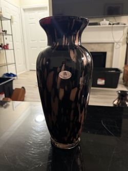 Rare Vintage Vase Murano Italy By Maestri Vetrai Azzurra 15in New