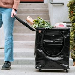 CleverMade Foldable Tote Bag on Wheels
