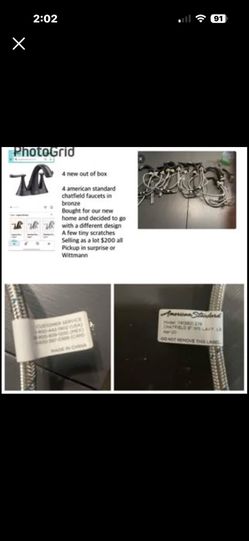 4 Never Installed American Standard Bronze Finished Faucets 