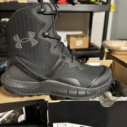 MENS NEW BLACK UNDER ARMOUR VALSETZ ZIPPER BOOTS SIZE 7