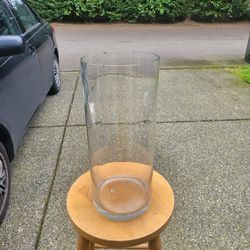 Giant Tall Glass Pillar Column Vase Decor