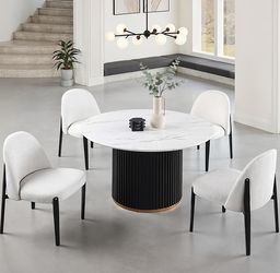 Borden Black/White 5 Pc. Dining Table Set