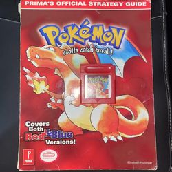 Nintendo Gameboy Pokemon Red With Prima Strategy Guide —Read Description—
