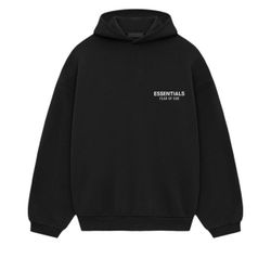 Fear of God Essentials Fleece Hoodie (FW24) Black 