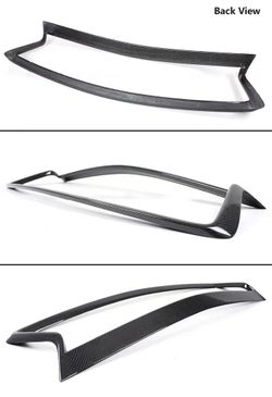 BRAND NEW 2018-2023 INFINITI Q50 REAL CARBON FIBER FRONT GRILL OUTLINE TRIM COVER OVERLAY