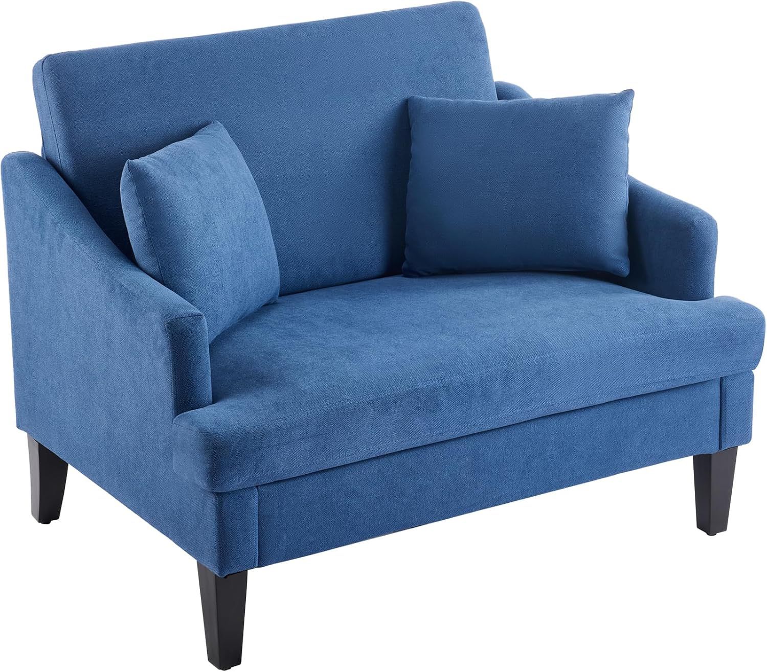 Oversized Accent Chair, 33.5'' Wide Seat Comfy Armchair with 2 Pillows, Upholstered Big Reading Chair, Modern Single Sofa Chair for Living Room Bedroo