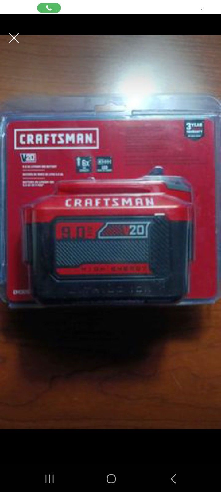 Craftsman 20v 9.0AH Battery