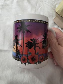 Tropical Sunset Ceramic Coffee Mug hawaii