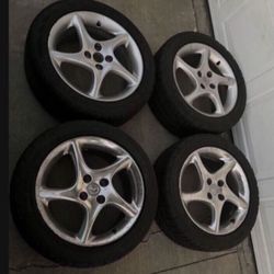 4 X 205/50r16 4x100 4x3.94 Stock Miata NB Scion Xa Honda Civic Xb Versa Sentra Rims Wheels Good 80% Treads Tires!!!!!!!!