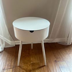 White Metal Nightstand