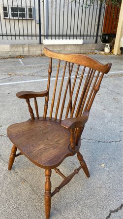 Solid oak chair.