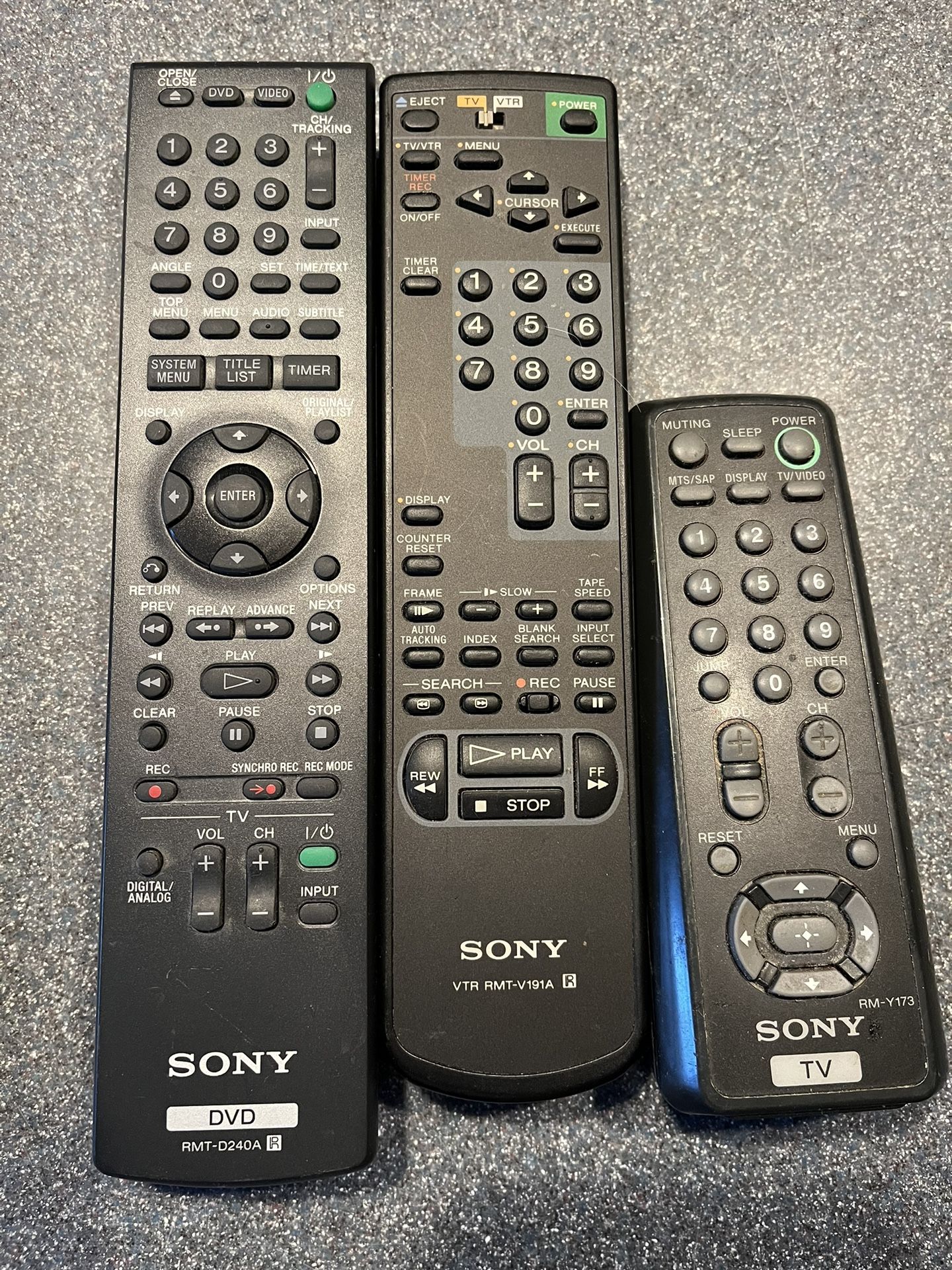 Sony, LG, Denon, RCA, JVC, & Sylvania Remote Controls  $5/ea 