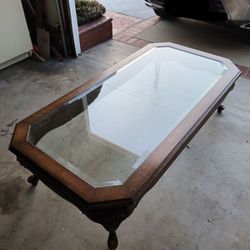 Wood Table/With Glass Top