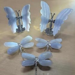 Blue Lace Agate Butterflies Or/and dragonflies. Priced seperately