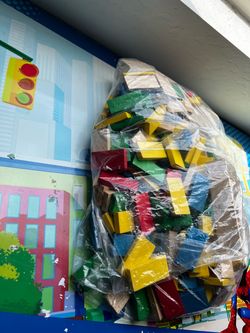 Bulk Lot Colorful Wooden Building Blocks