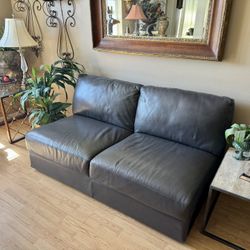 Chateau Dax Italian Leather Loveseat 
