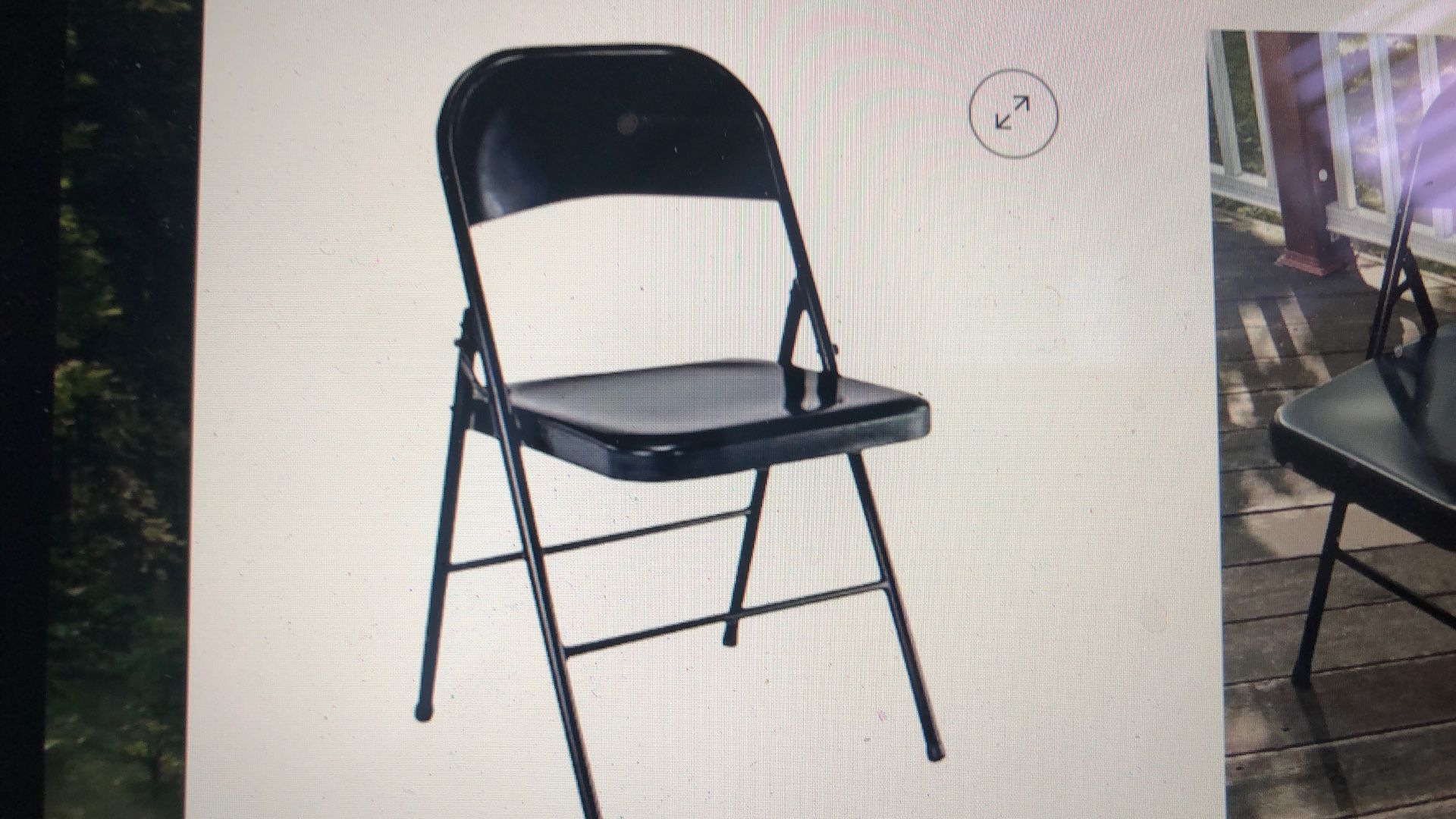 Folding Chair Black Steel