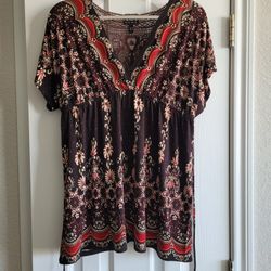 Peasant Top With Ties! Size L