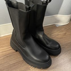 Primark Black Chunky Chelsea Boots - Women's Platform Ankle Boots