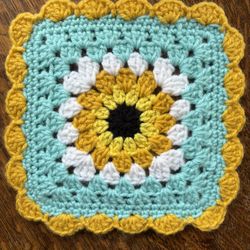 Handmade Sunflower Crochet Mat