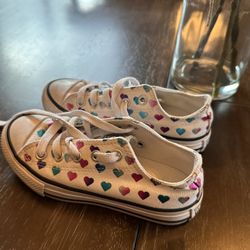 Kids Size 11 Shoes Converse Hearts, Girls 