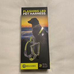 Flashing Led Pet Harness Large