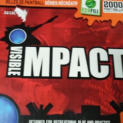 2000 orange paint ball visible impact recball .68 caliber paintballs