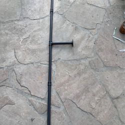 Industrial Pipe Heavy Duty Wall Mounted Hanging Rod (Clothes Rack, Hanging Plants, etc)