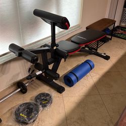 Harrison Workout Bench With Ziva Studio Barbell Set