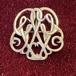 Sterling GW Cypher Brooch Pendant with Card